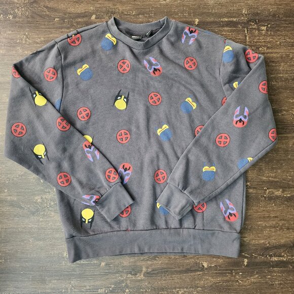 Marvel Other - Marvel‎ X-Men Comics All Over Pattern Wolverine Grey Sweatshirt Men's Size M 13